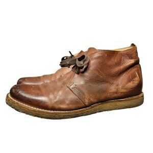 Frye Men's Brown Leather Chukka Distressed Boots Size 11